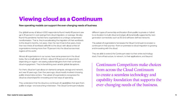 Accenture Unleashing Competitiveness on the Cloud Continuum - Page 5