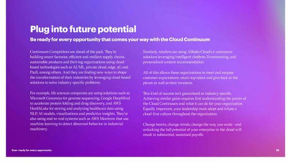 Accenture Unleashing Competitiveness on the Cloud Continuum - Page 38